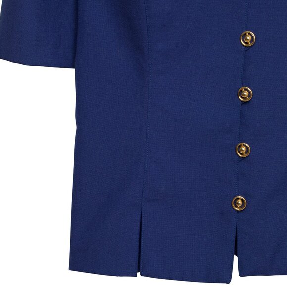 Sundazed (Germany) Canvas Weave Schurwolle Blend Pentagon T Blouse Azurite : M - Picture 5 of 8